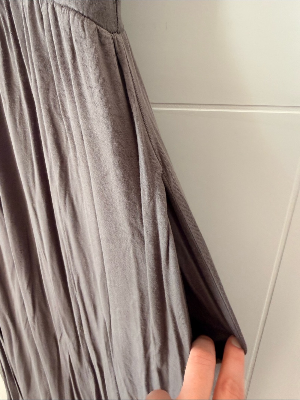 Grey Sleeveless Midi Summer Dress - Picture 3 of 5